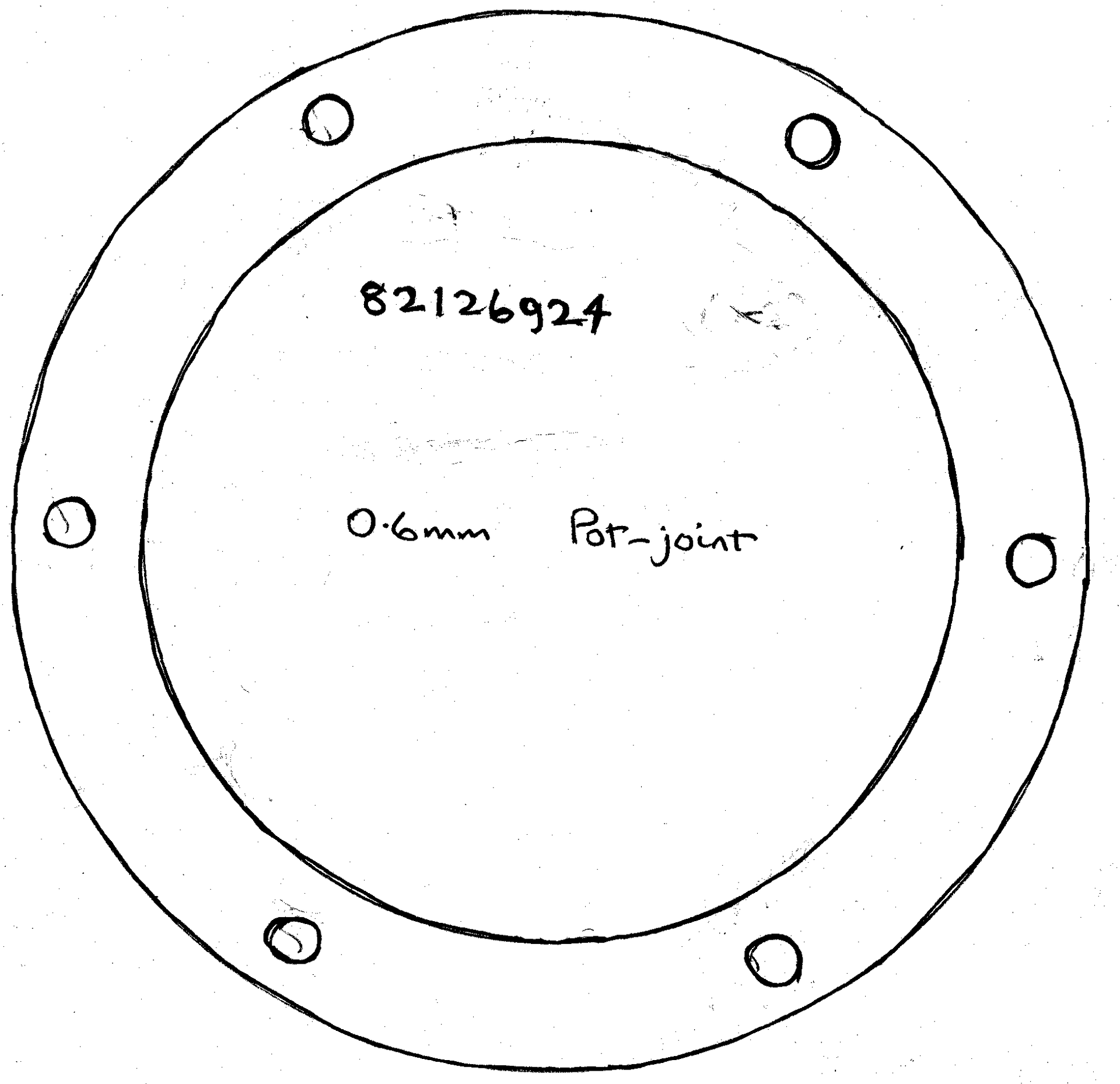 A black and white drawing of a circle with holes in it