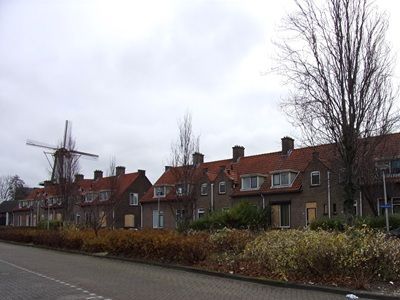 Afbeelding van wijk Molenwei, Spijkenisse (Gemeente Nissewaard) en molen Nooitgedacht