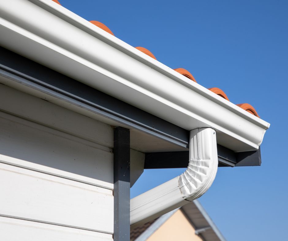 A roof guttering.