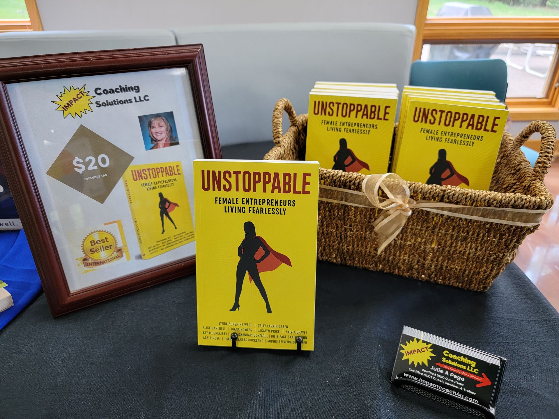 A book called unstoppable is sitting on a table