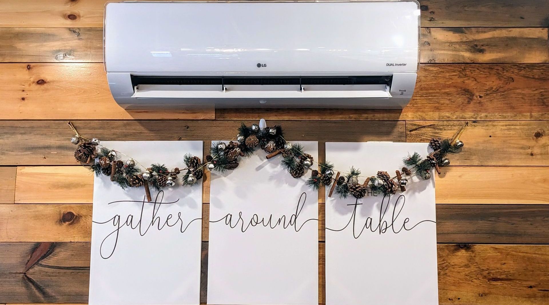 Air condition outdoor unit compressor install outside the house