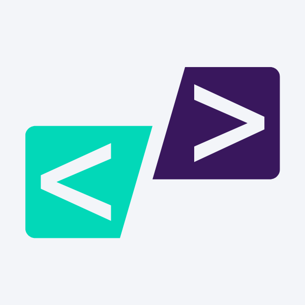 A green and purple square with a white v on it. Logo for Candidate Boss