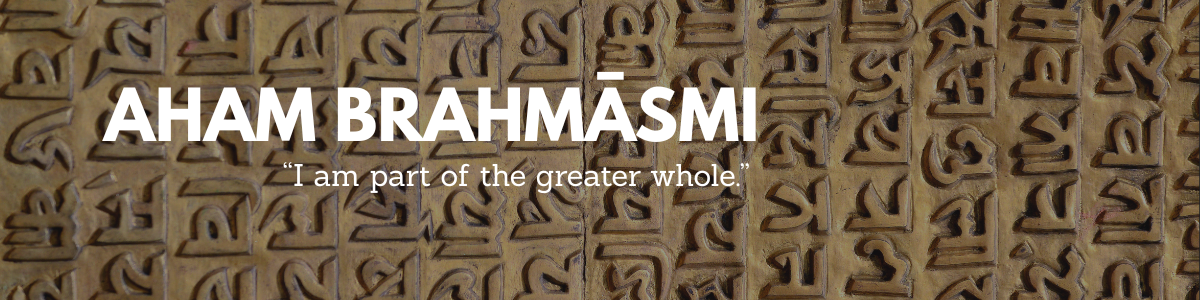 sanskript meaning - I am part of the greater whole