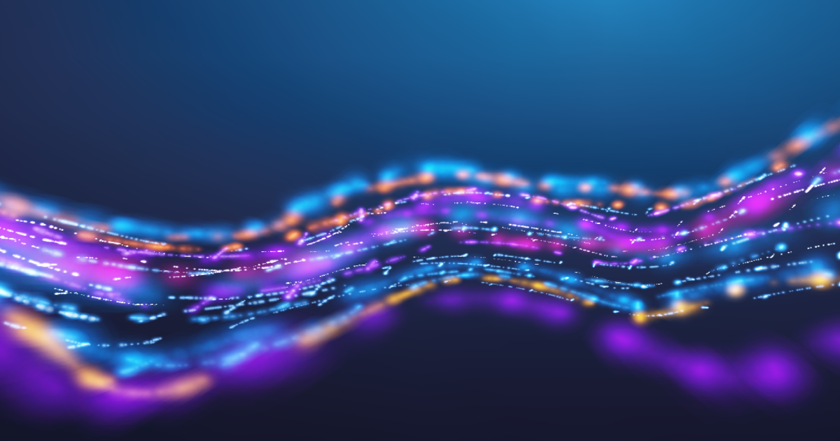 colour light fibres on blue