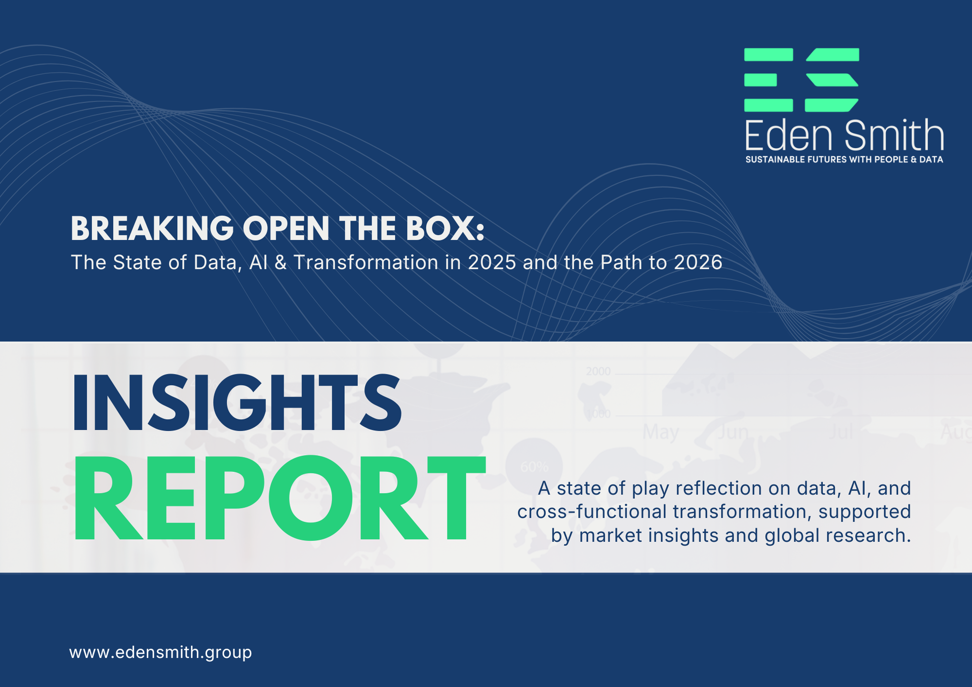 Insights Report cover with subtle images of globe and data
