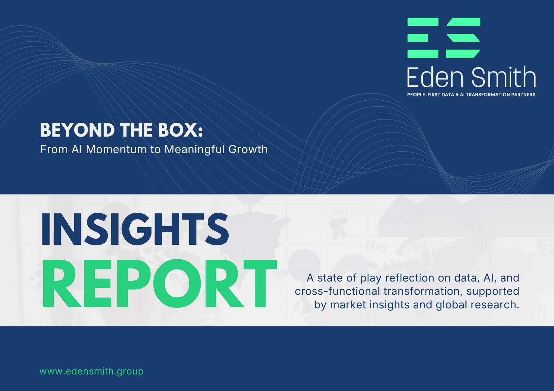 Insights Report cover with subtle images of globe and data
