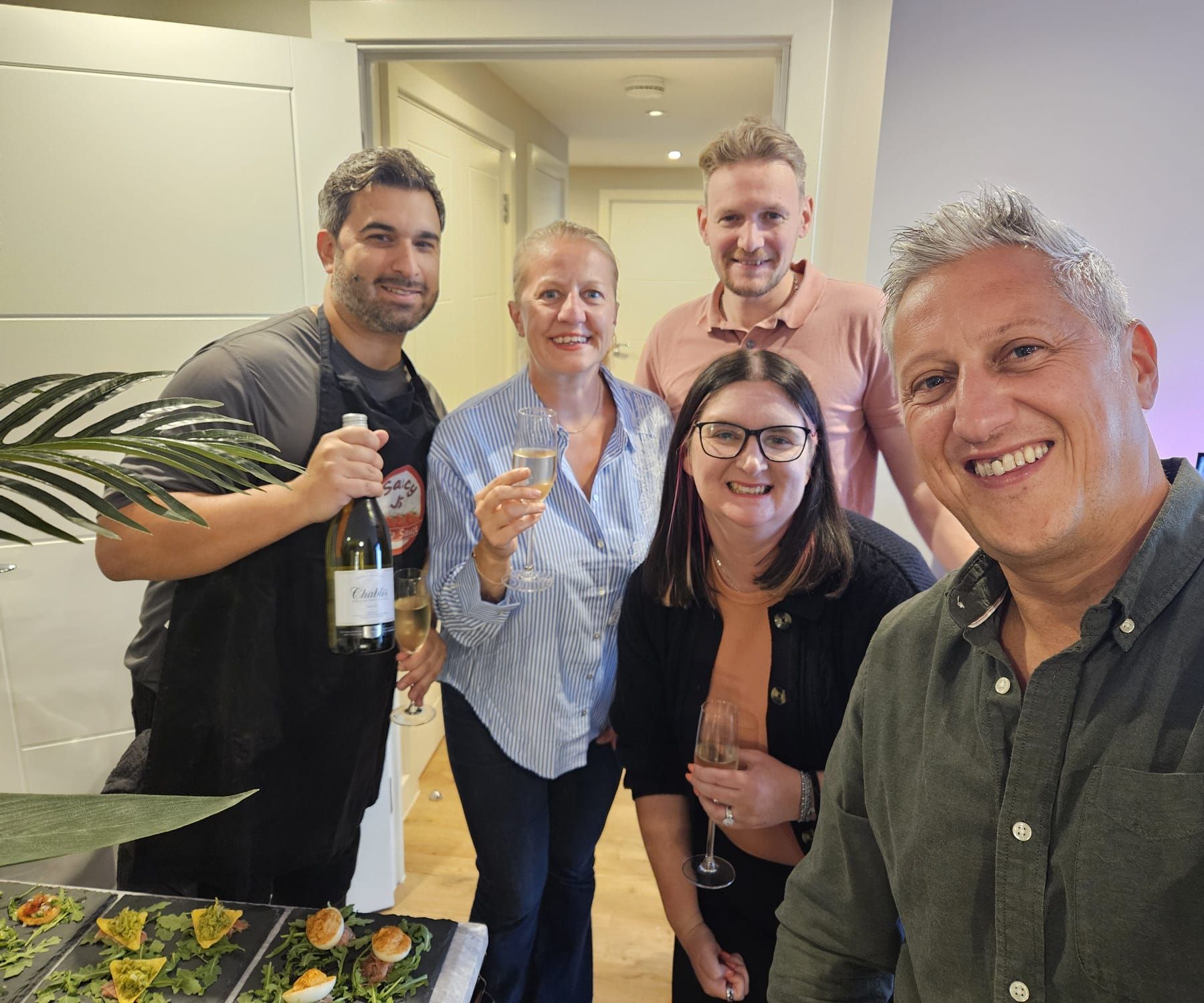 photo of James (chef), Vicky, Nick, Kirsty & Jez
