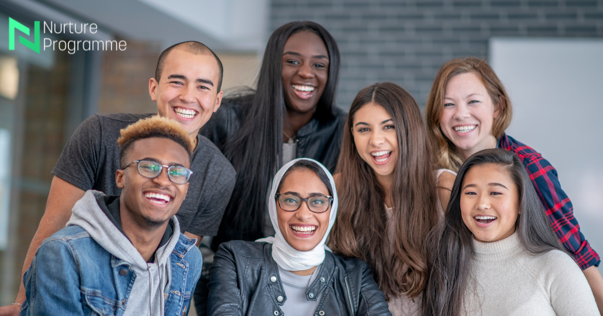 A diverse group of Nurture students