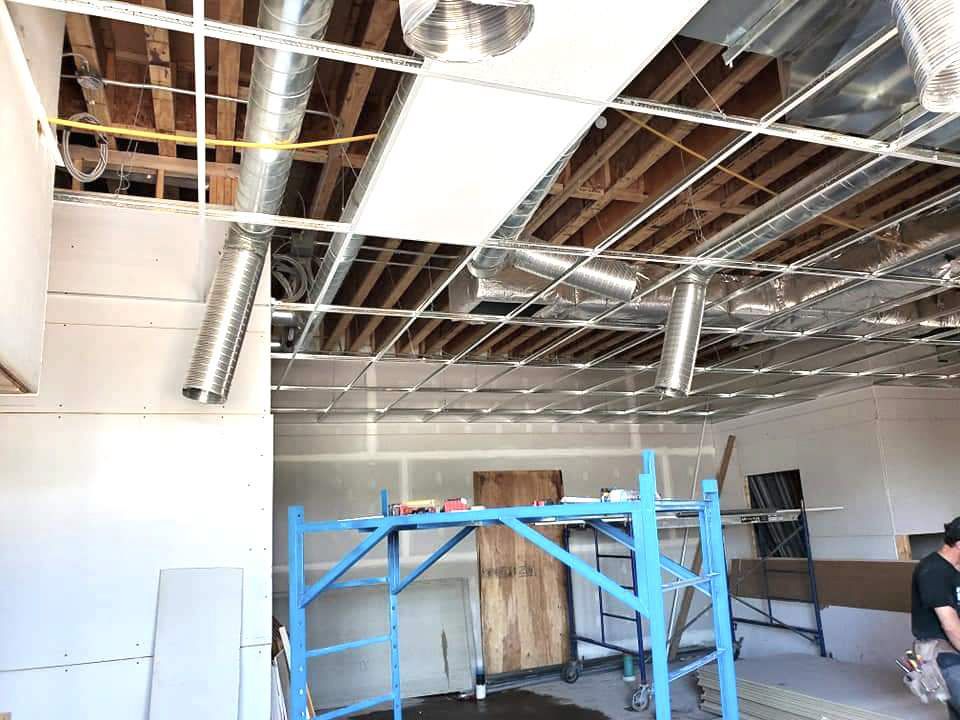 picture of commercial drywall installation in belleville