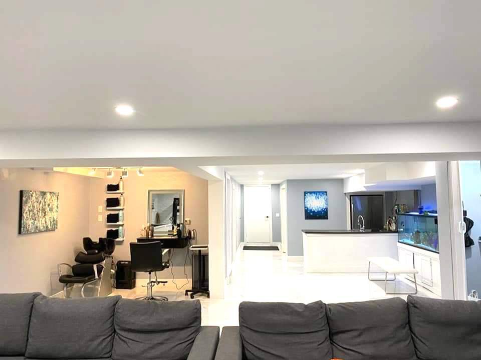 Local retail business project that we have finished, drywall is complete with paint.