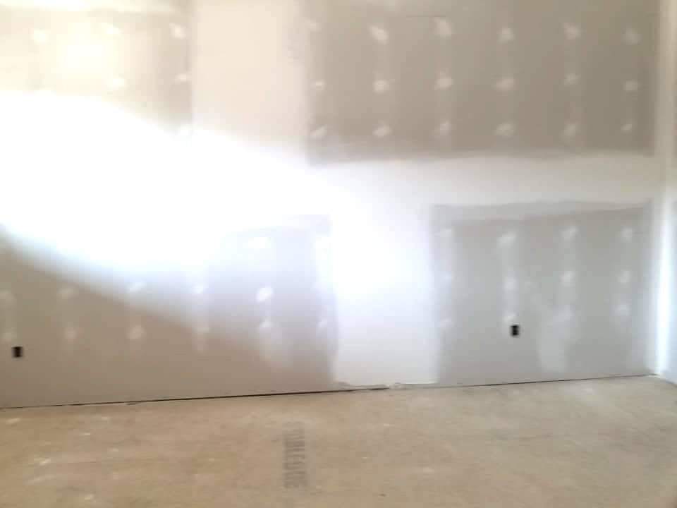 fully taped and mudded commercial project