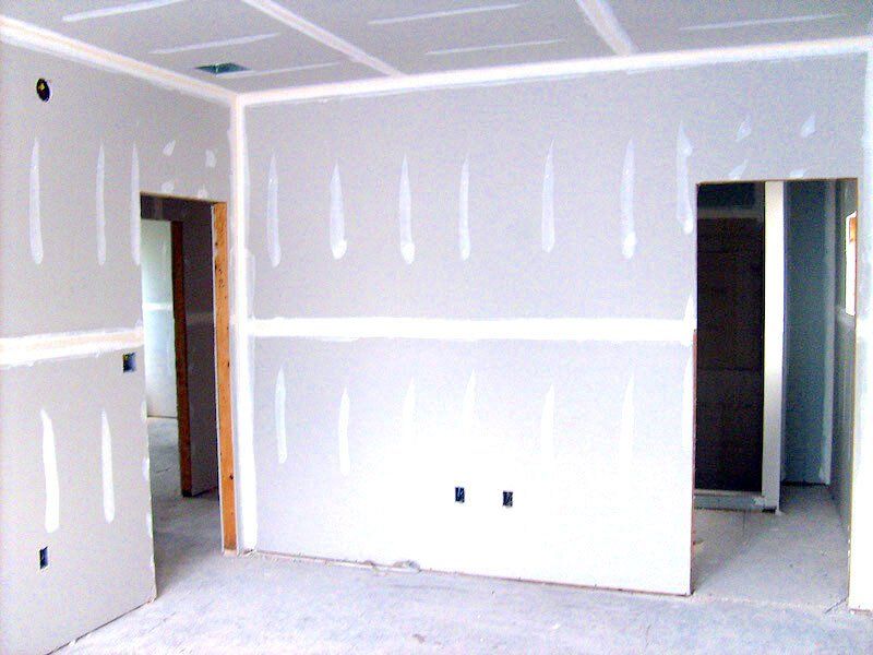 Home renovation with drywall installation completed. It is mudded, taped, and ready to be finished with paint