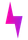 A pink and purple lightning bolt on a white background.