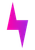 A pink and purple lightning bolt on a white background.