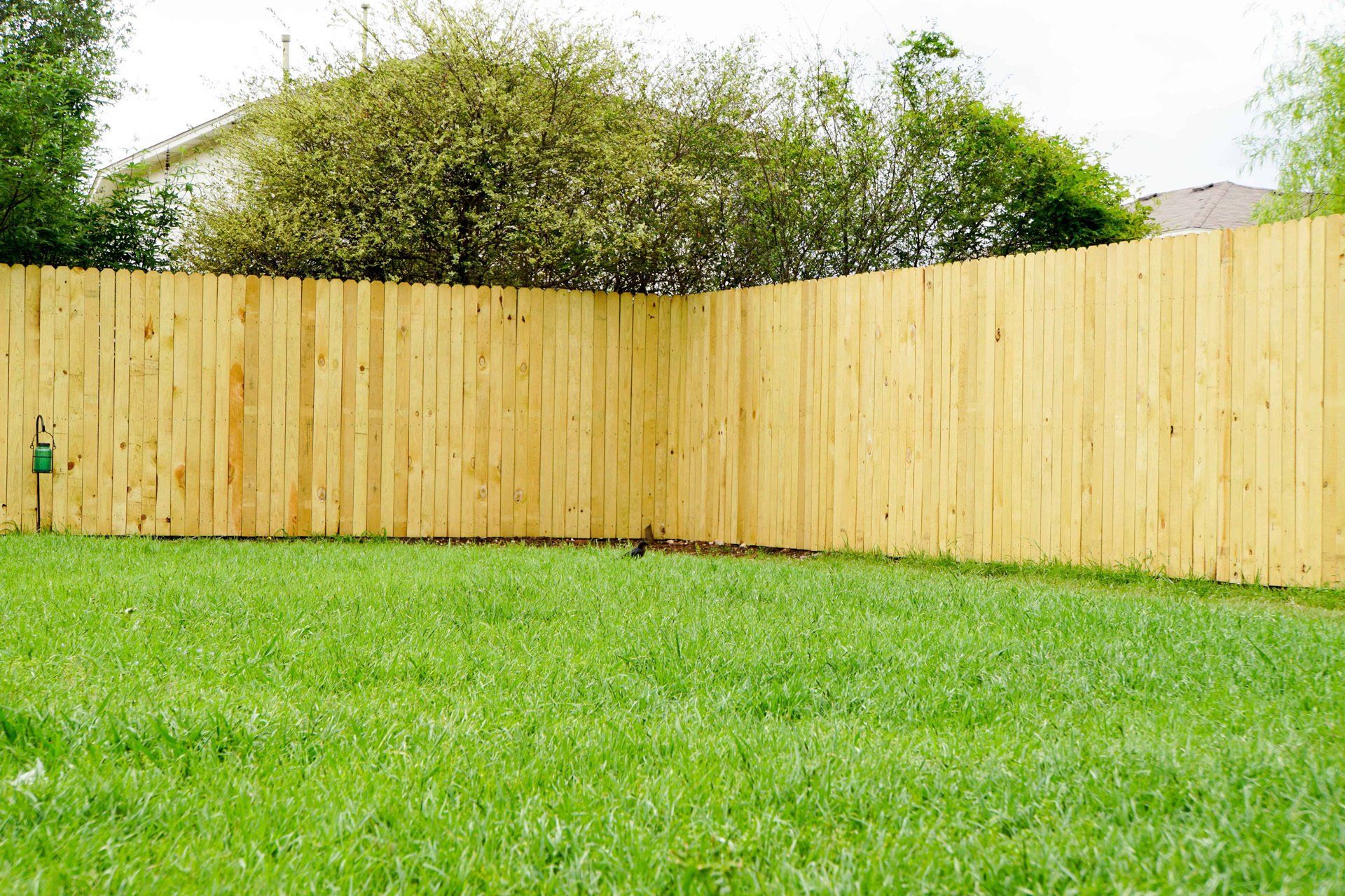 Privacy wood fence