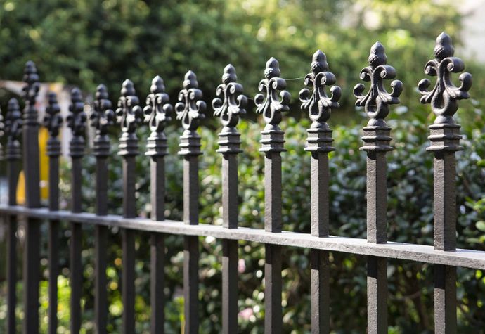 Wrought iron fence