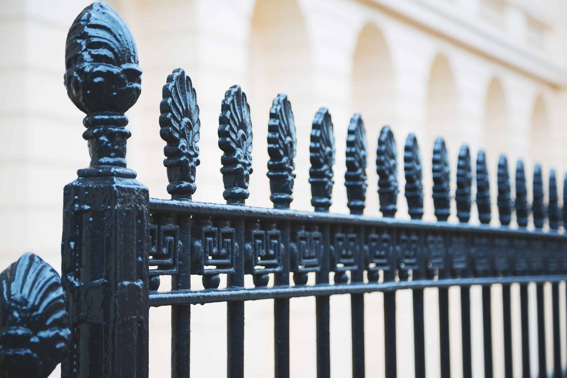 Wrought iron fence