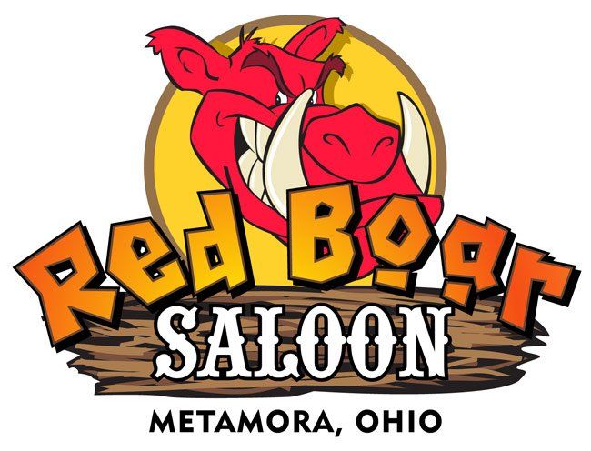 Red Boar Saloon Logo - BadBrush Design