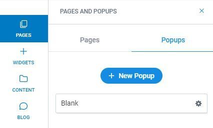 CCH Web Manager's Popups page option in the Pages menu.