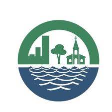 Logo of Shining Waters Regional Council: a lake, a tree, and a church.