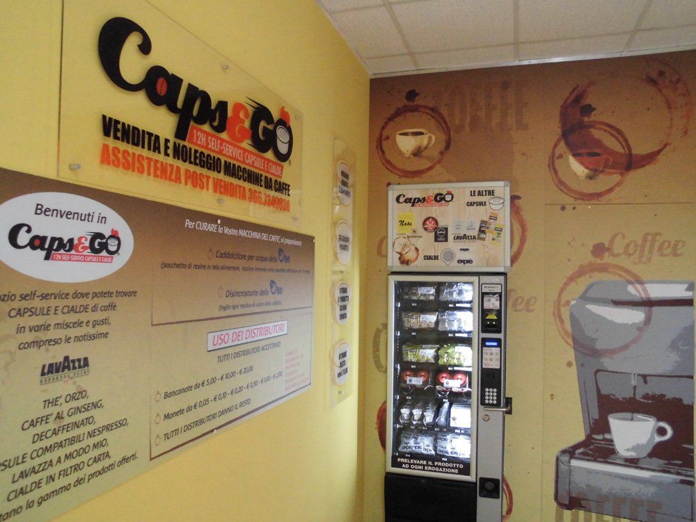 negozio per assistenza e noleggio distributori automatici di caffè