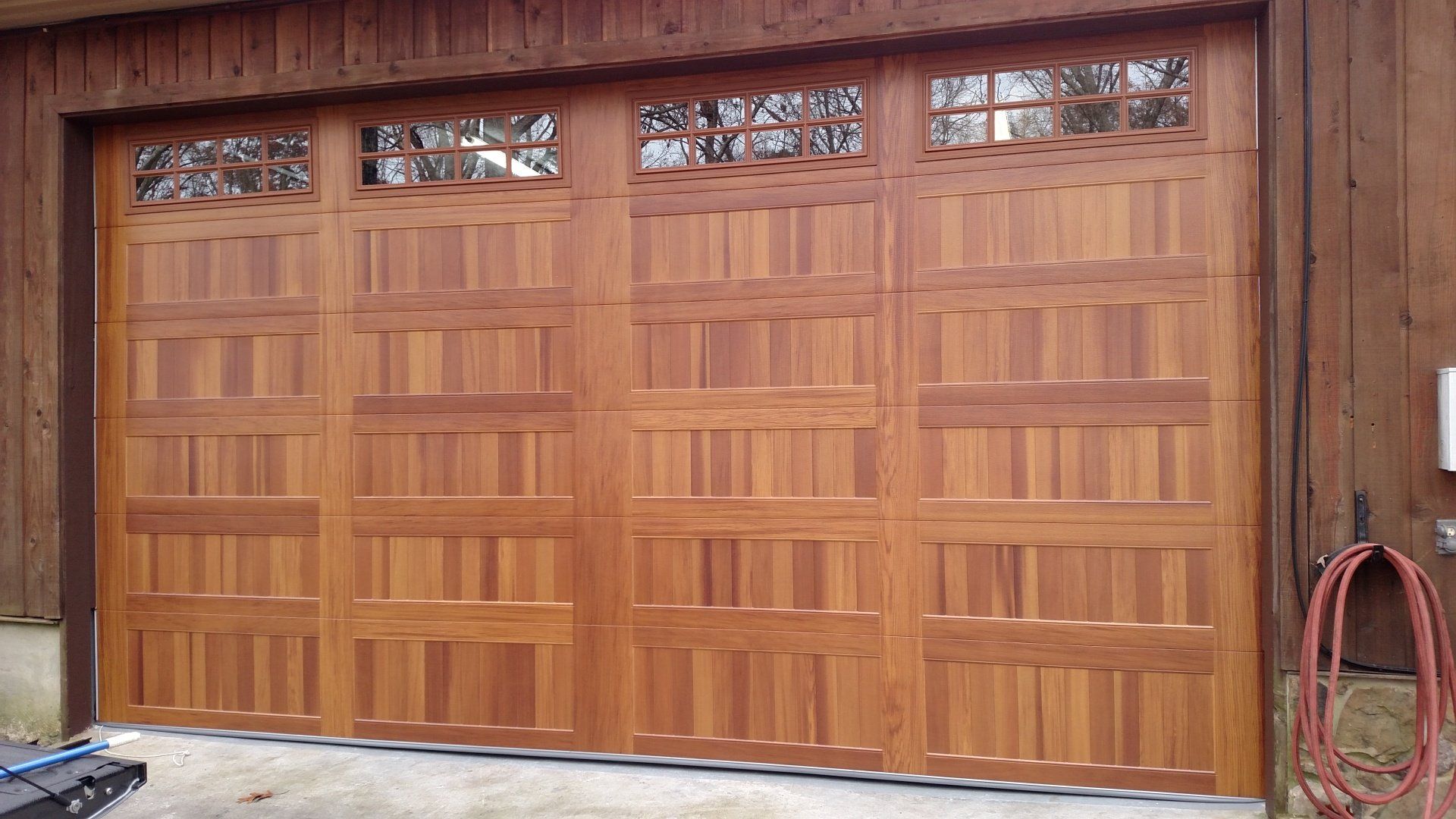 Residential Garage Door Replacement — Open Garage Door in Monroe, GA