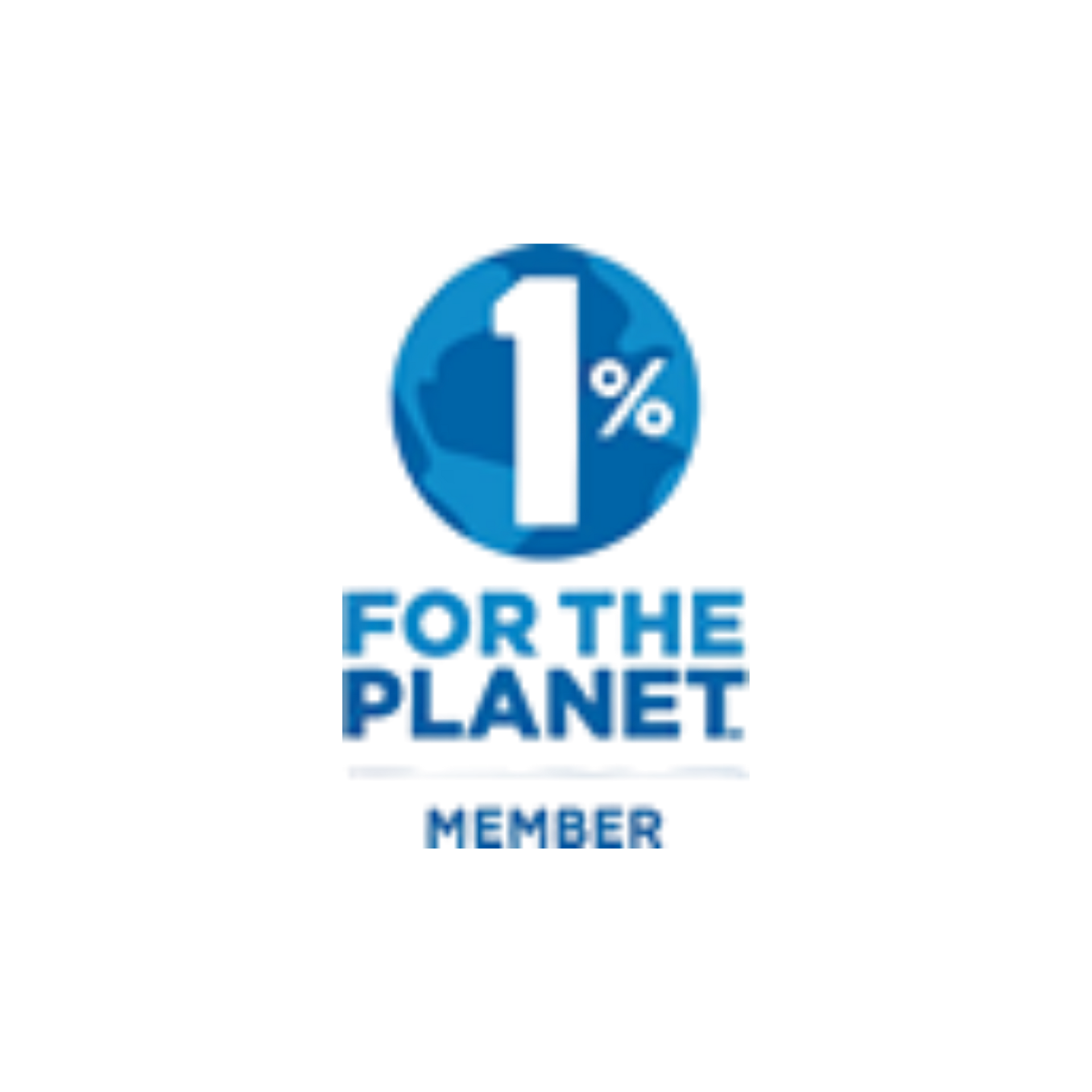 The 1% for the Planet Member logo: a blue circle with a white 