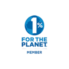 The 1% for the Planet Member logo: a blue circle with a white 