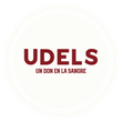 UDELS logo in maroon lettering on a white background; Spanish text 