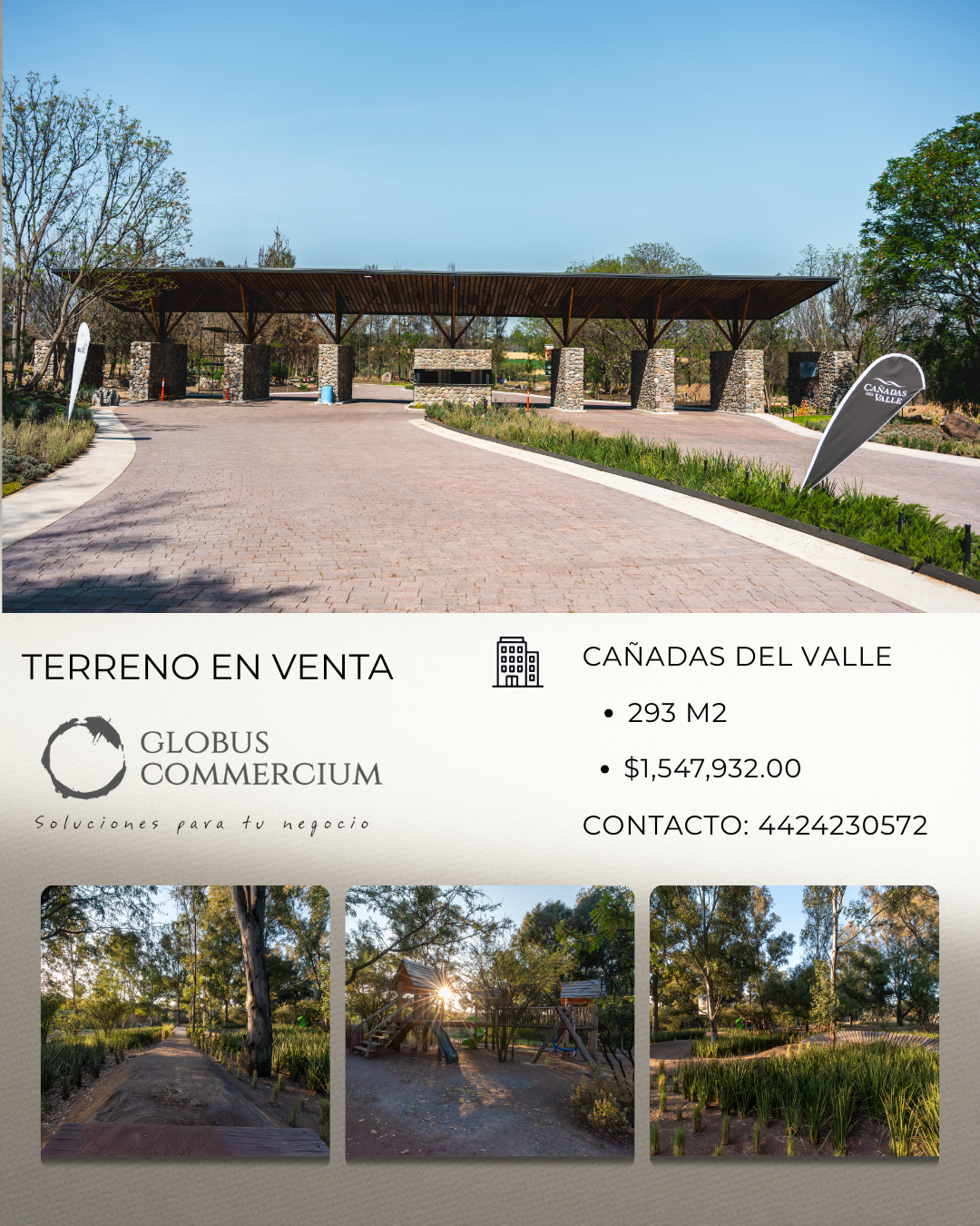 TERRENO EN VENTA CAÑADAS DEL VALLE 293 MT2