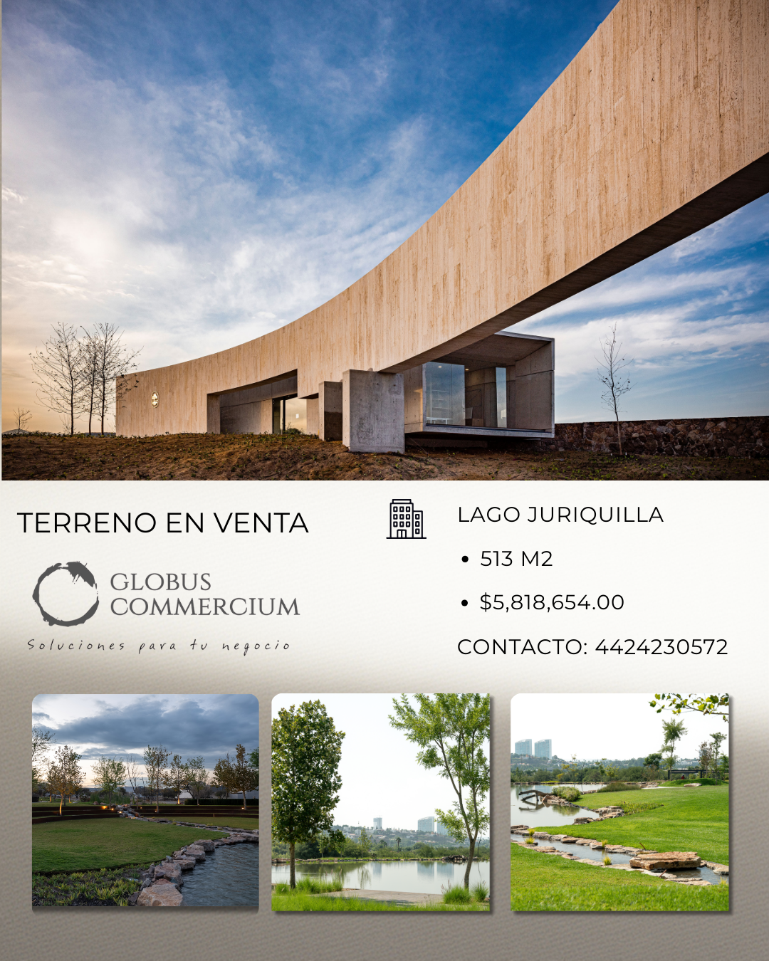 TERRENO EN VENTA LAGO DE JURIQUILLA 513 MT2