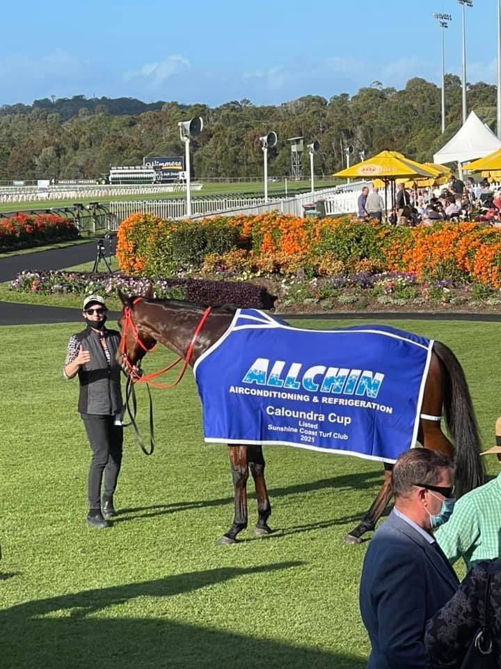 A White Air Conditioner Is Mounted on A Wall— Allchin Airconditioning & Refrigeration Electrical in Caloundra, QLD