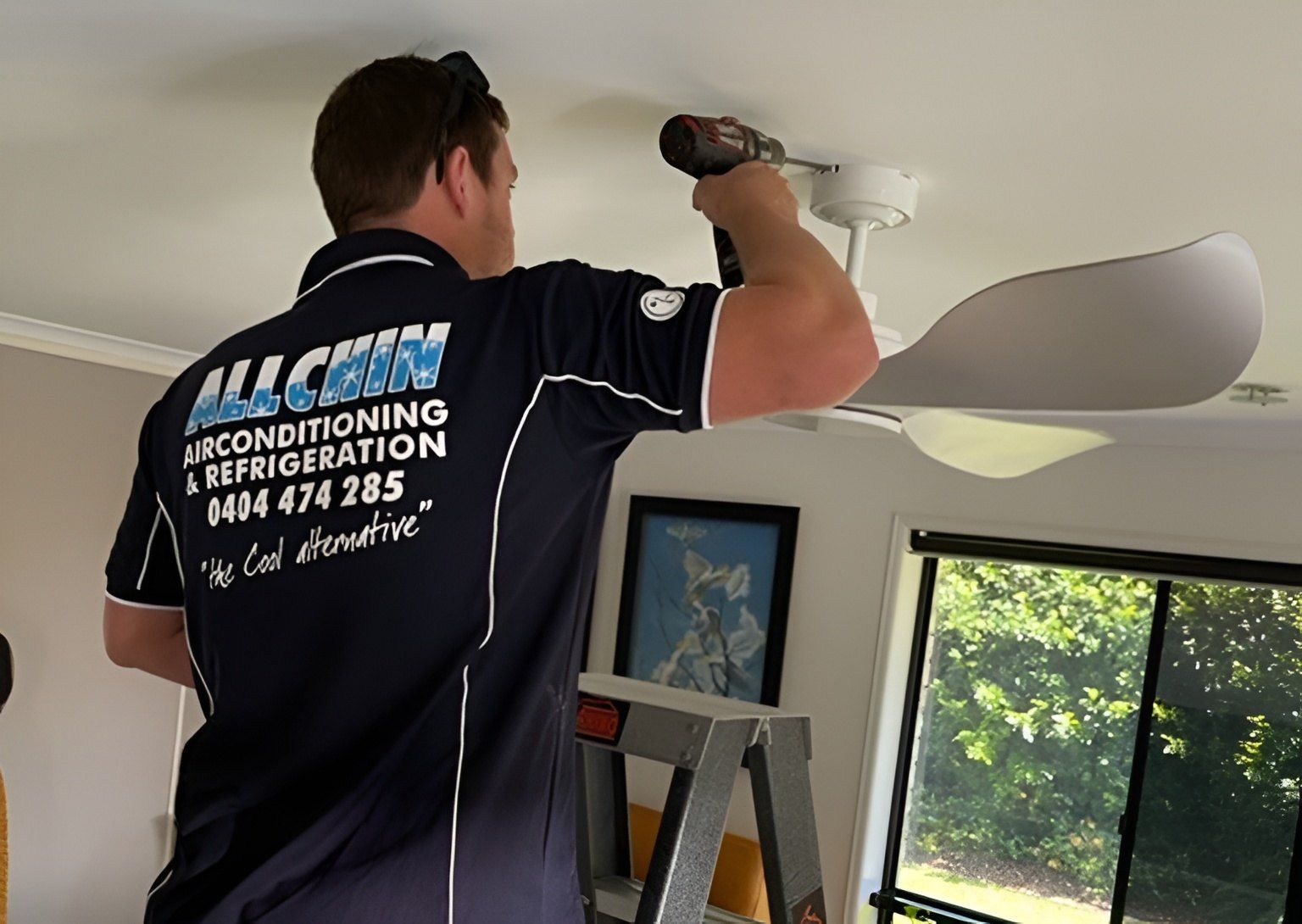 A Close up Of a Ceiling with Holes in It — Allchin Airconditioning & Refrigeration Electrical in Caloundra, QLD