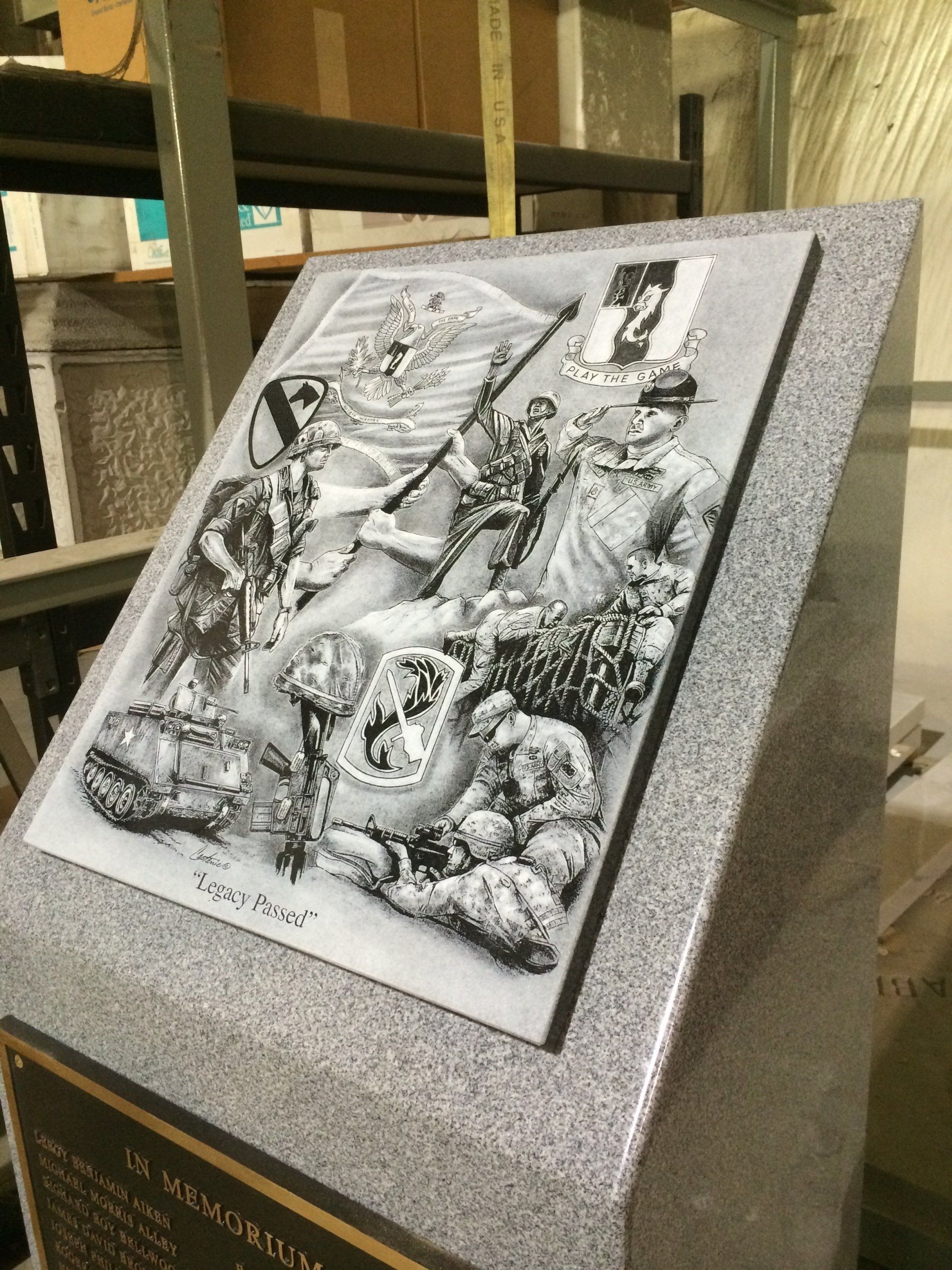 Legacy Passed Etched — Columbus, GA — Columbus Monument Company