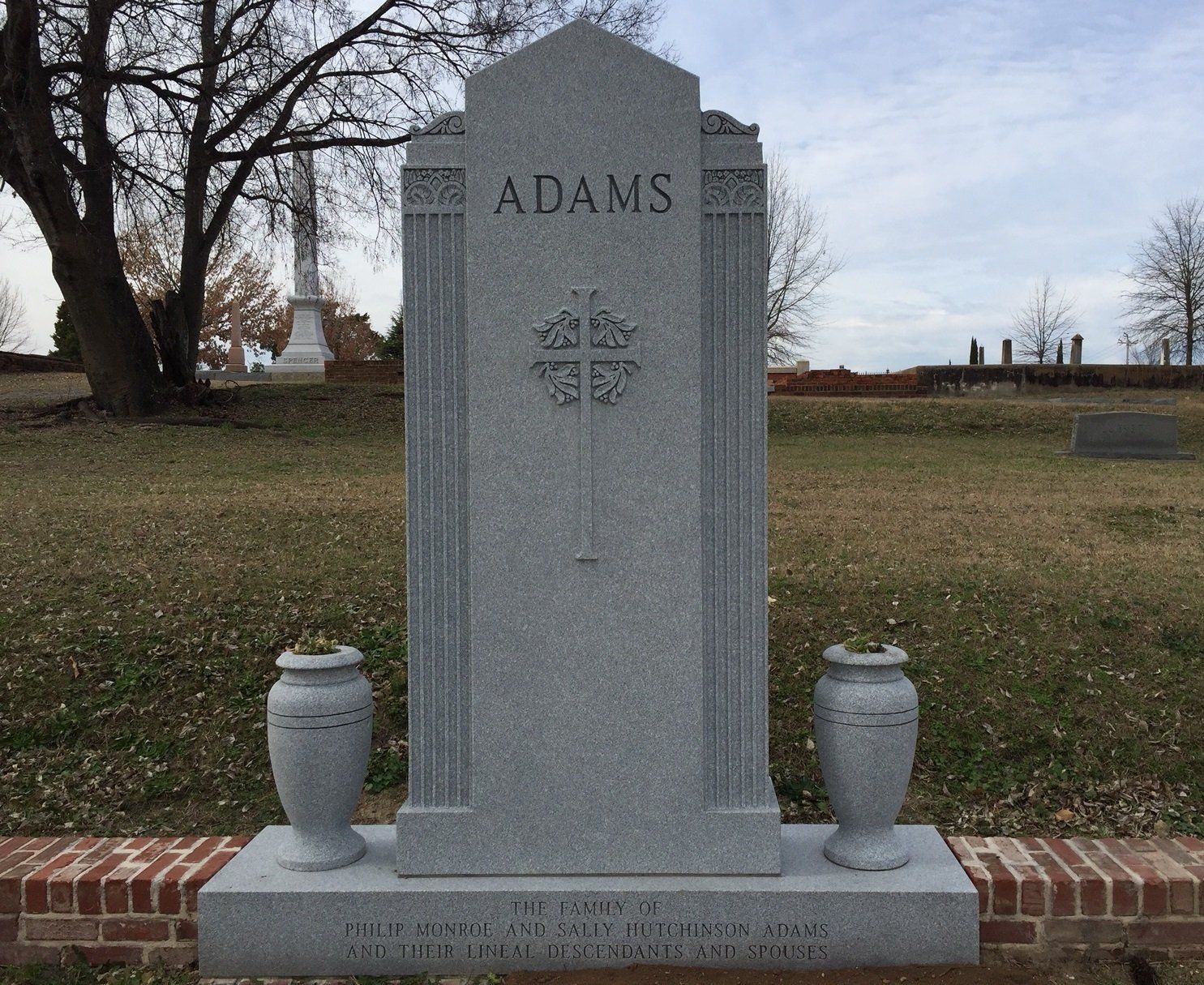 Adams Family's Grave — Columbus, GA — Columbus Monument Company