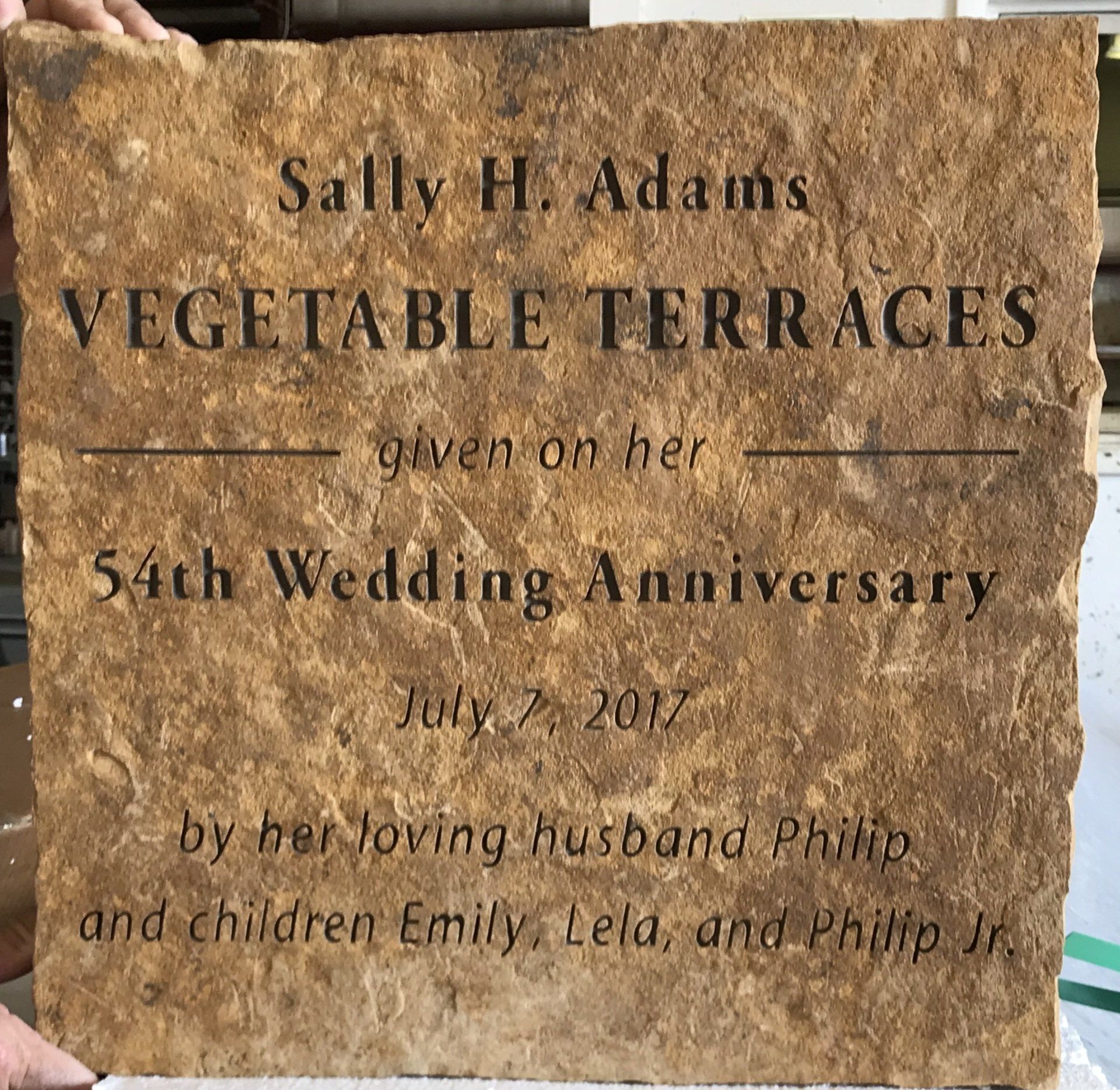 Engraved Vegetables Terraces — Columbus, GA — Columbus Monument Company