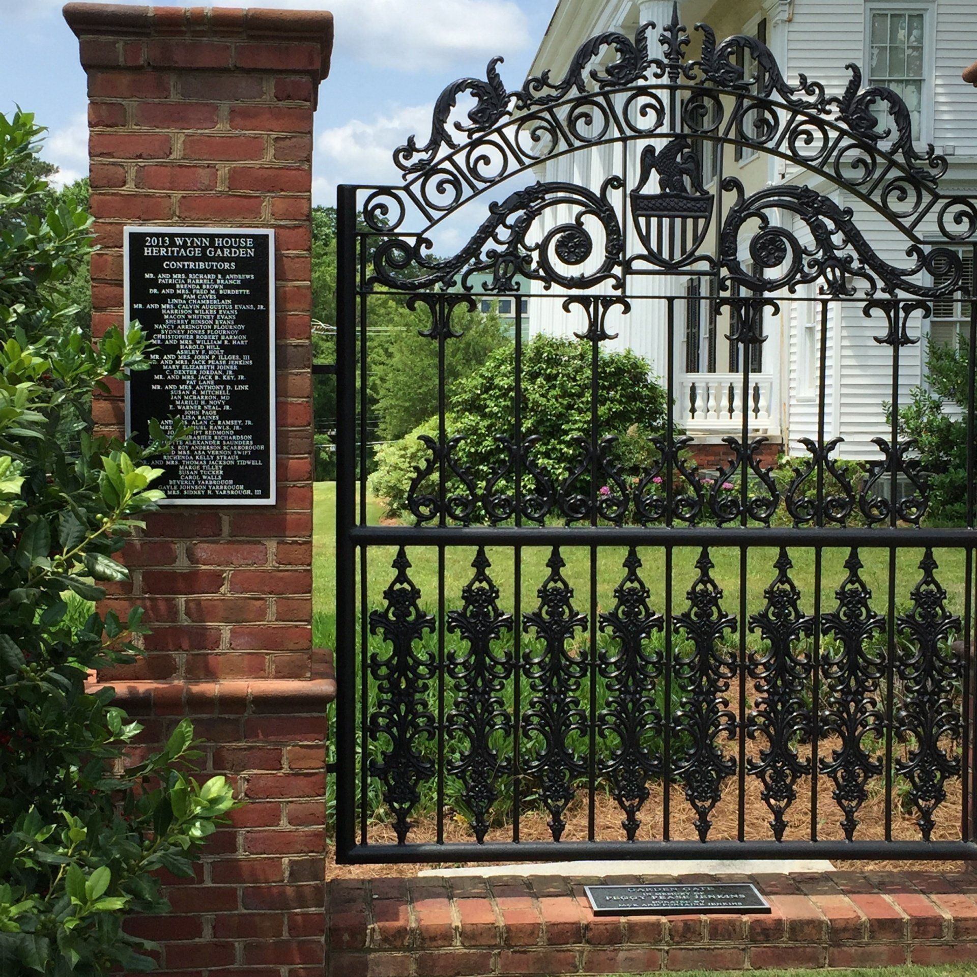 House Gate Plaque — Columbus, GA — Columbus Monument Company