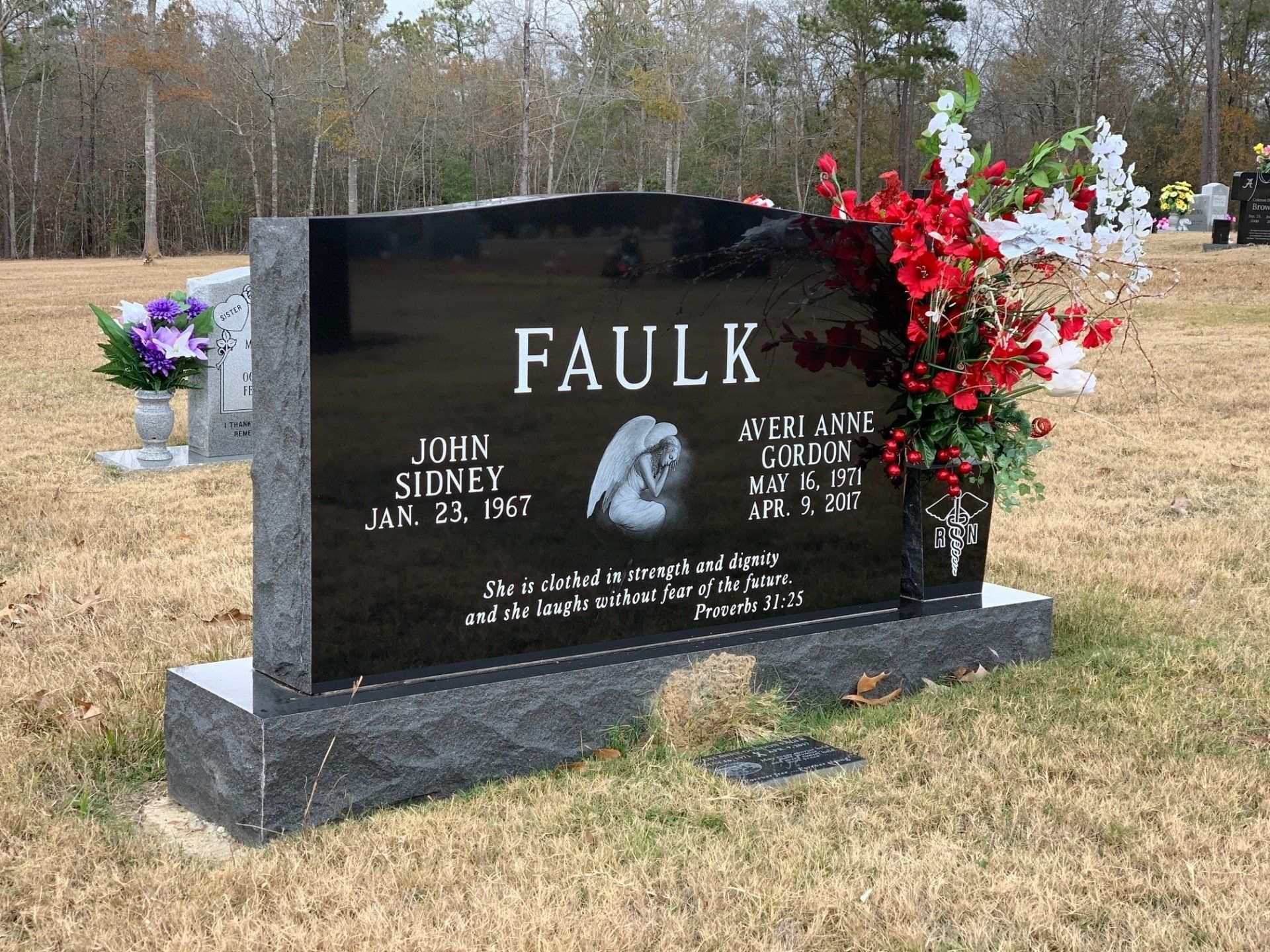 Sleeping Angel Etched — Columbus, GA — Columbus Monument Company