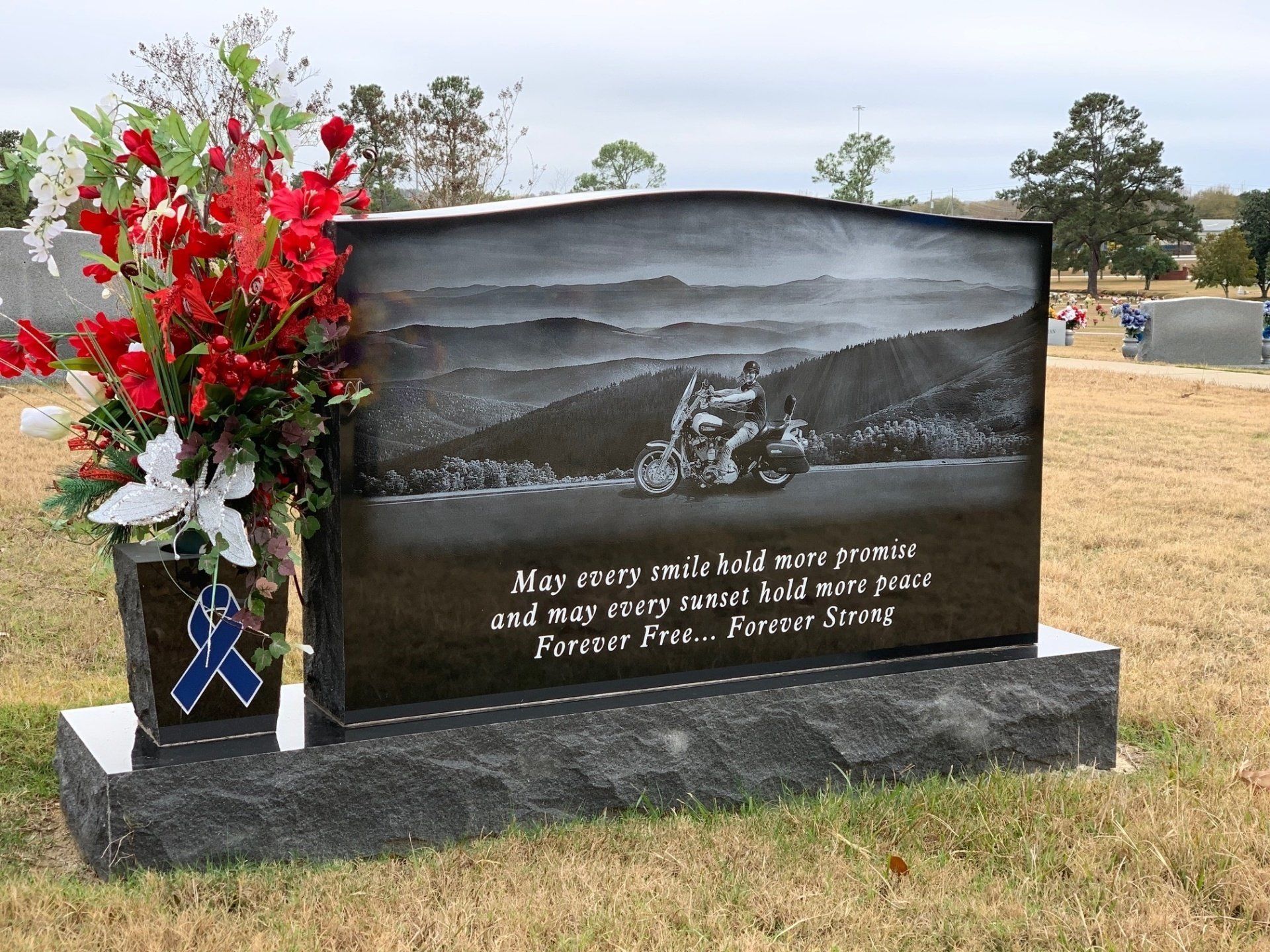 Guy on a Motorcycle — Columbus, GA — Columbus Monument Company