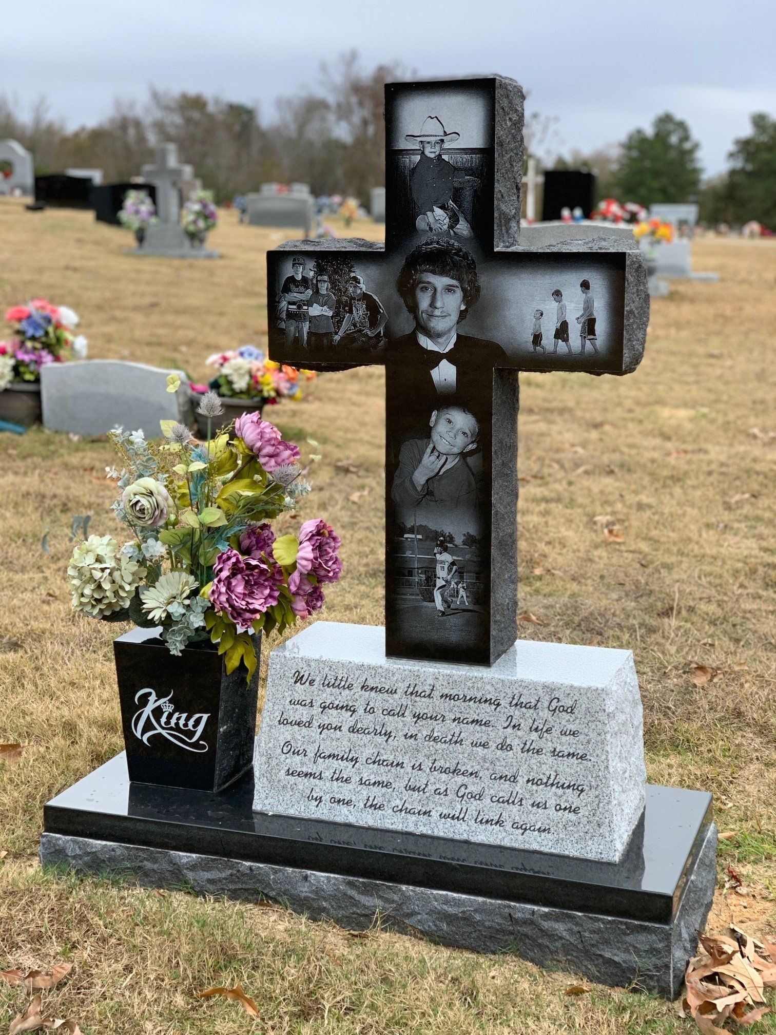 Man's Etched Monument — Columbus, GA — Columbus Monument Company