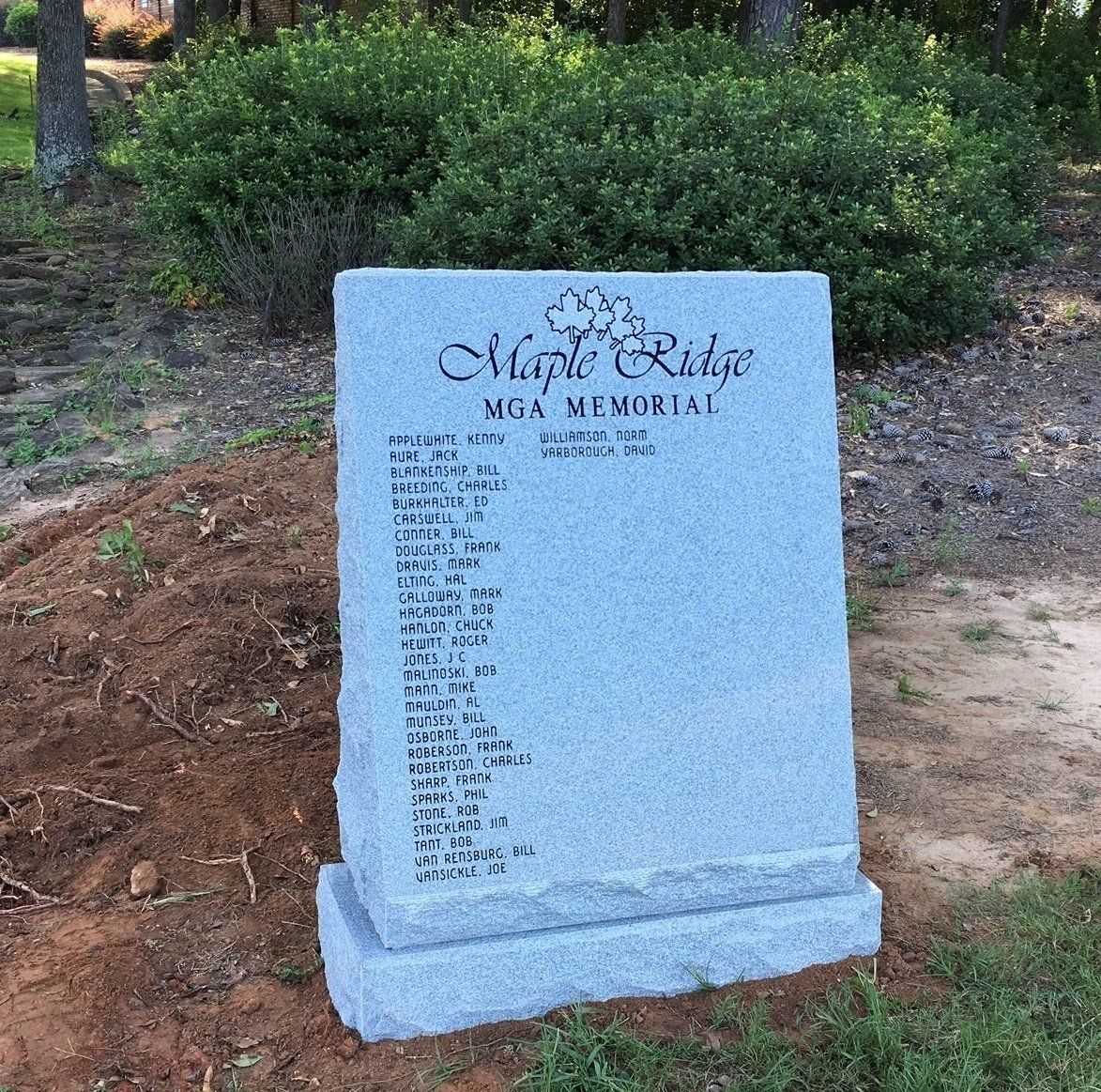 Names Engraved on a White Stone — Columbus, GA — Columbus Monument Company
