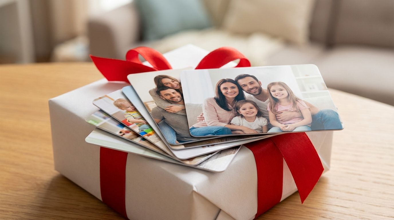 Carduri foto din PVC față-verso, format card bancar, suprafață lucioasă cadoul personalizat 