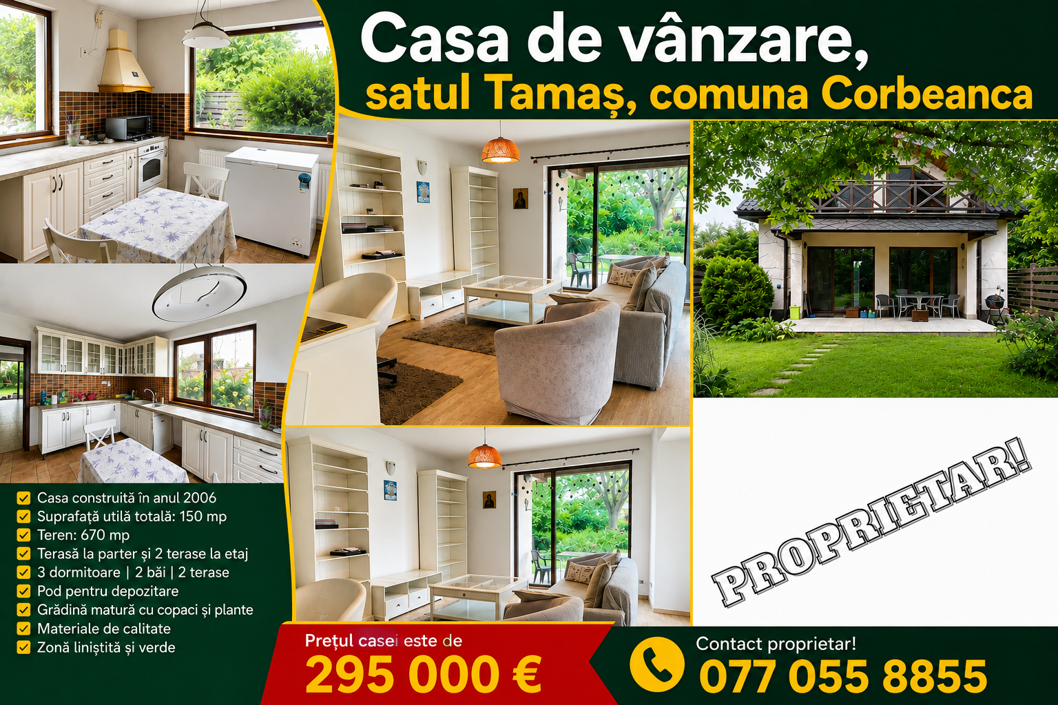 Casă de vânzare Tămăși, Corbeanca: 3 dormitoare