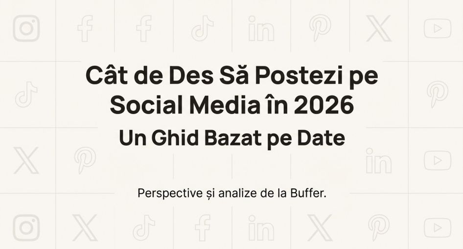 Descoperă frecvența optimă de postare pe fiecare platformă socială în 2026, bazată pe date reale.