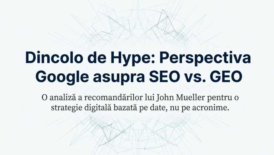 Dincolo de hype: analiza Google asupra dilemei SEO vs. GEO în era inteligenței artificiale.