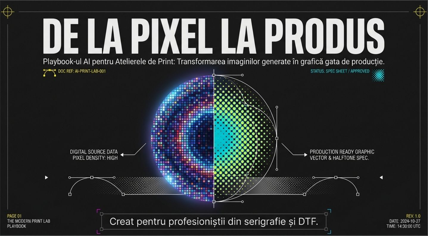 De la pixel  la produs playbook-ul ai pentru atelierele de print transformarea imaginilor generate în grafică gata de producție.