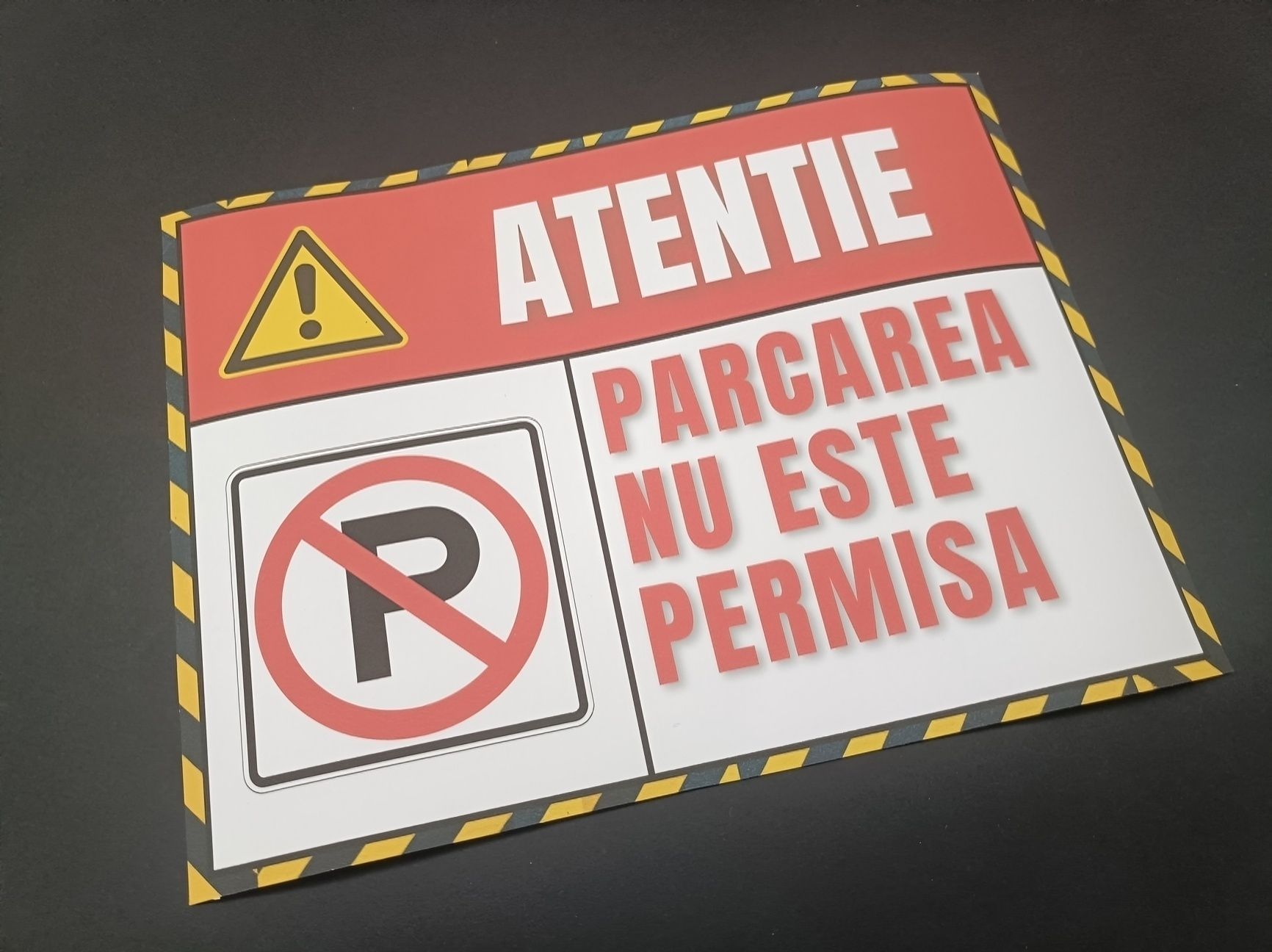 Cauți un indicator de parcare interzisă de calitate superioară, imprimat pe vinyl auto adeziv repozitionabil, în dimensiunea A4? La Stancu Print, în Berceni, București, oferim servicii profesionale de imprimare personalizată, ideale pentru semnalizarea clară și durabilă a zonelor unde parcarea este interzisă. Indicatorul este realizat pe vinyl autoadeziv repozitionabil, ceea ce permite aplicarea și repoziționarea ușoară pe diverse suprafețe auto sau metalice, fără a lăsa urme .