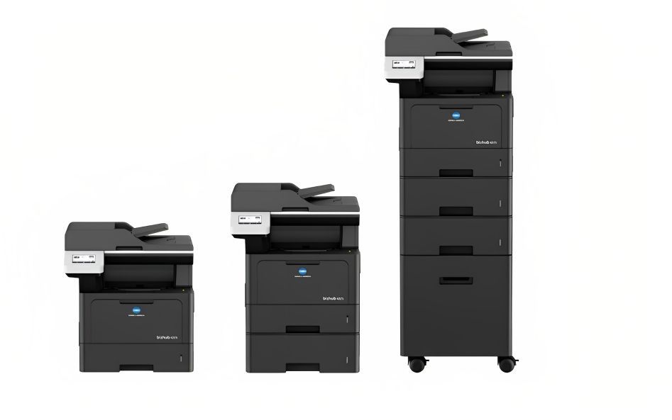 Konica Minolta își extinde portofoliul prin lansarea a patru noi echipamente A4 monocrom: bizhub 4221i/5021i (All-in-One) și bizhub 4201i/5001i (Single Function Printer). Aceste modele vin cu o serie de funcții noi, aducând un plus de performanță, conectivitate avansată (suport pentru cititor de carduri, imprimare coduri de bare, suport AirPrint) și productivitate optimizată prin funcționalitatea de scanare duală (disponibilă pe modelele AiO).