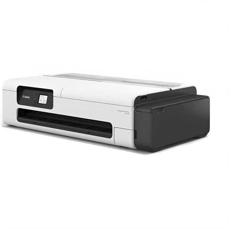 Dacă clienții ne cer să plotăm planuri de construcții sau planuri de arhitectură, folosim plotter-ul Canon imagePROGRAF TC-20 care are 4 culori de cerneală pigmentată. Acest lucru ne permite să obținem o calitate foarte bună a printării, astfel încât toate planurile sau posterele să fie clare și detaliate, cu culori precise și bine definite.