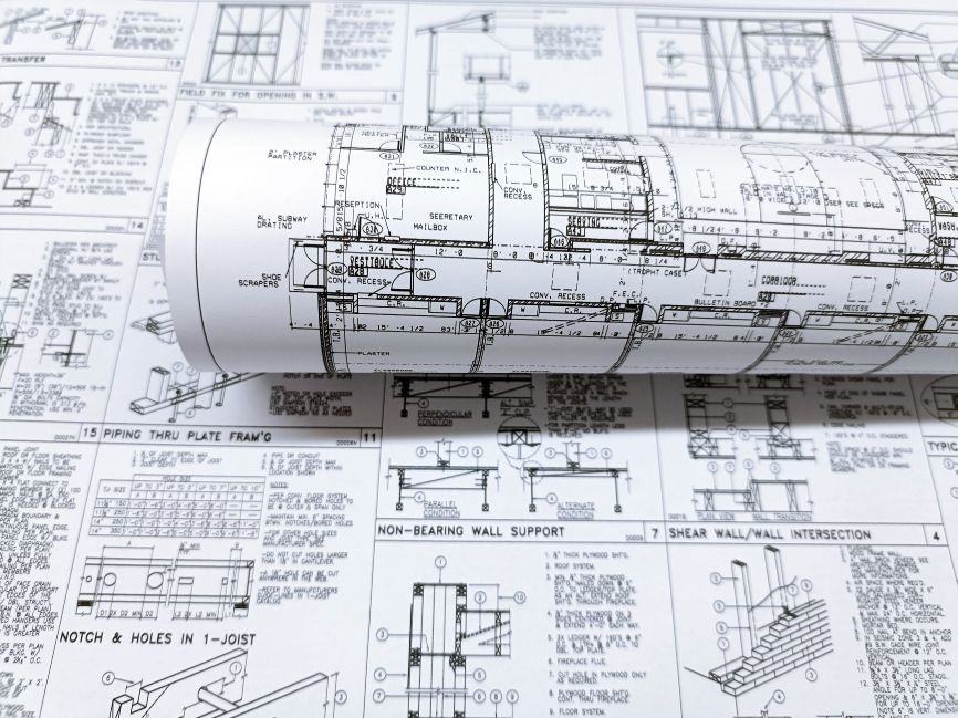 Plotarea planurilor pentru construcții pe hârtie mată de 75 de grame albă asigură o reproducere clară și rezistentă a detaliilor, ideală pentru proiecte arhitecturale și de inginerie